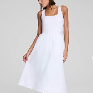 NWT SPANX White Sleeveless Midi Dress size Medium
